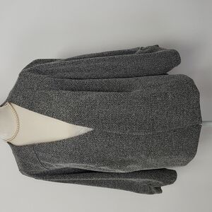 Maurices No Button Cardigan Jacket Black & White Peplum 3/4 Sleeve Plus 4 EUC